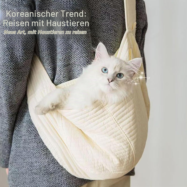 Hundetasche,Tianher Atmungsaktiver Breiter Schultergurt Tragbare Transporttasche für Haustiere Geeig