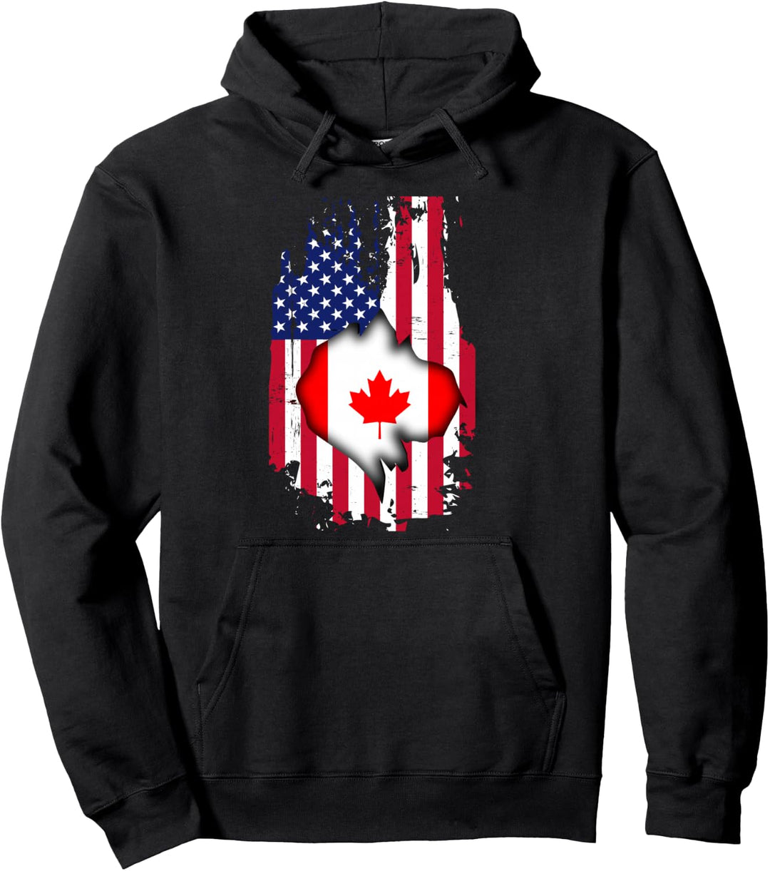 Kanada USA Flagge Stolzes kanadisches Pullover Hoodie