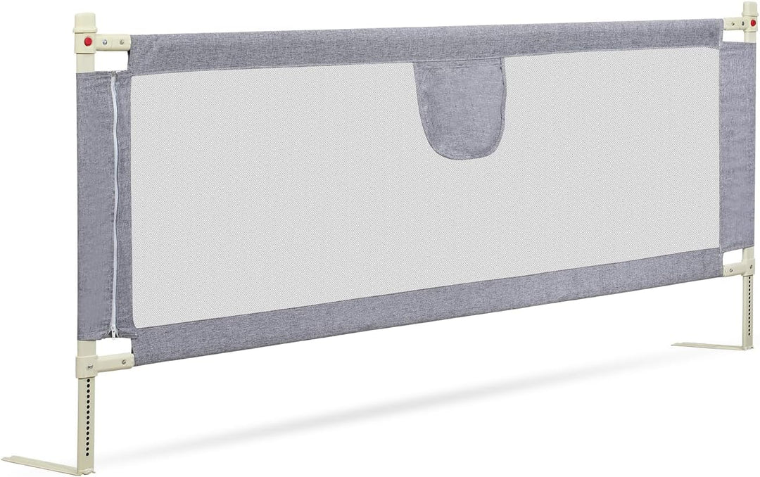 Ikodm 2X 180cm Bettgitter für Kinder, Bettschutzgitter Höhenverstellbar von 64-96cm, Rausfallschutz