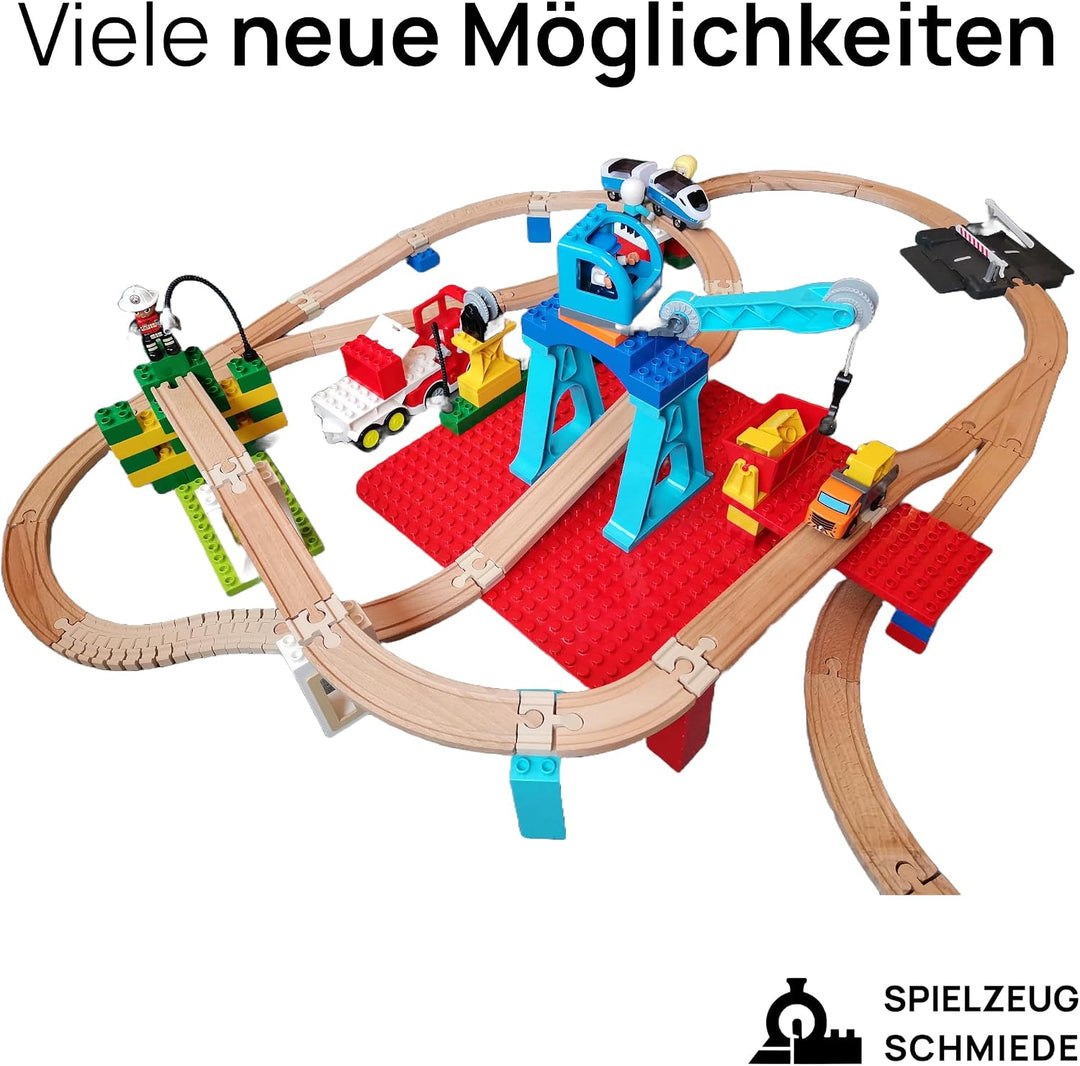 Flexible Schiene für Holzeisenbahn - Länge 18 cm, Kompatibel mit Brio &amp; Co. (1 Stück), 1 St&amp;