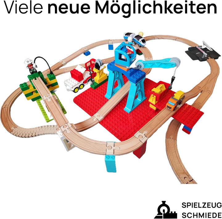 Flexible Schiene für Holzeisenbahn - Länge 18 cm, Kompatibel mit Brio &amp; Co. (1 Stück), 1 St&amp;