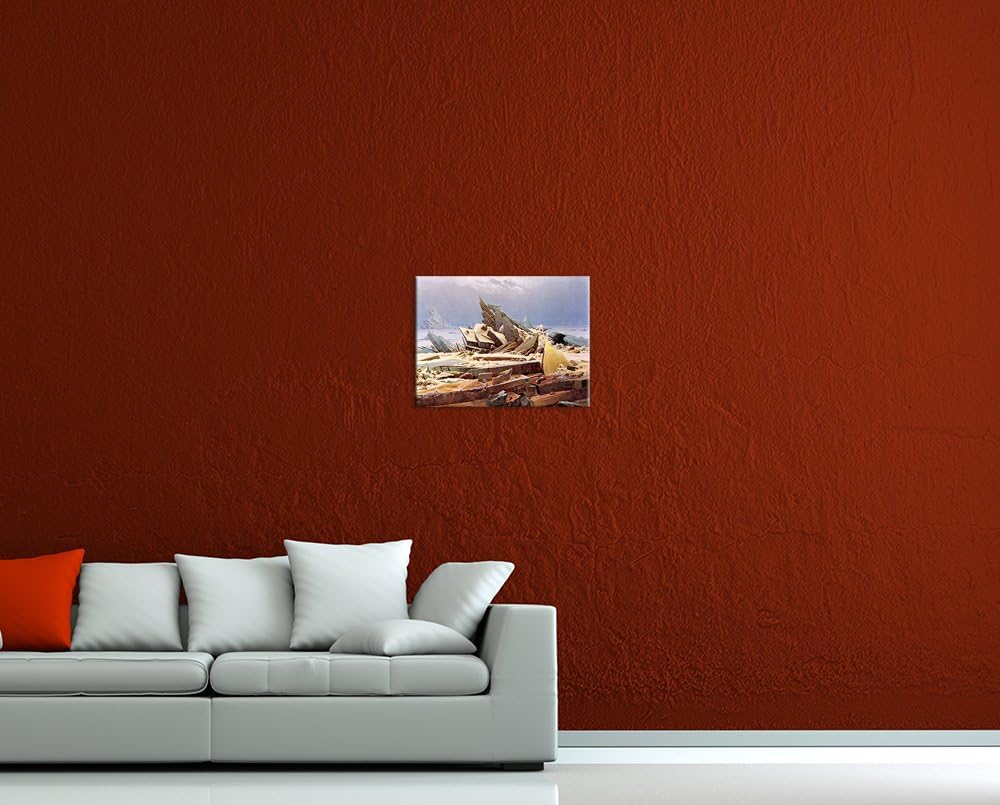 Bilderdepot24 Bild auf Leinwand | Caspar David Friedrich Das Eismeer in 80x60 cm als Wandbild | Wand
