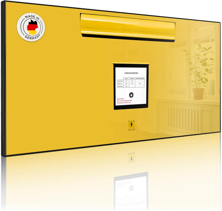banjado Magnettafel schwarz 78 x 37cm / Magnetwand Metall/Magnetpinnwand als Memoboard/Pinnwand Magn