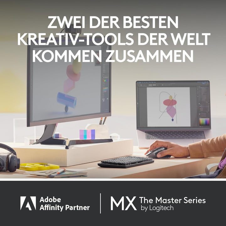 Logitech MX Mechanical Mini für Mac, Kabellose Tastatur mit Beleuchtung, Flache Tasten, Taktile leis