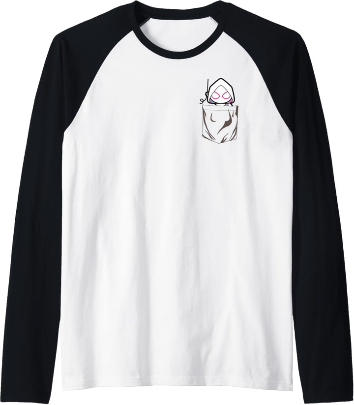 Marvel Spider Gwen Left Chest Raglan