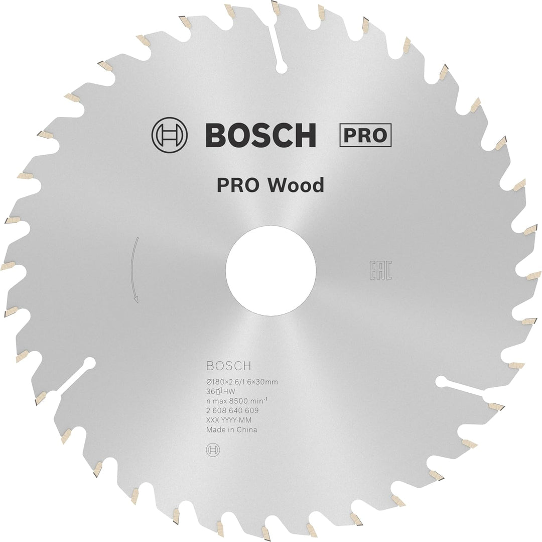 Bosch Professional 1x Kreissägeblatt Optiline Wood (Sägeblatt für Holz, Ø 180 x 30 x 2,6 mm, 36 Zähn