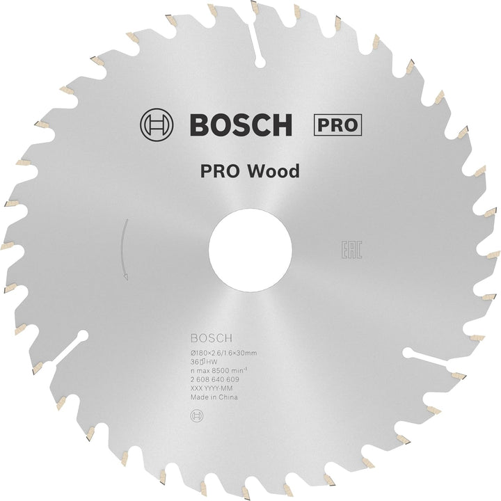 Bosch Professional 1x Kreissägeblatt Optiline Wood (Sägeblatt für Holz, Ø 180 x 30 x 2,6 mm, 36 Zähn