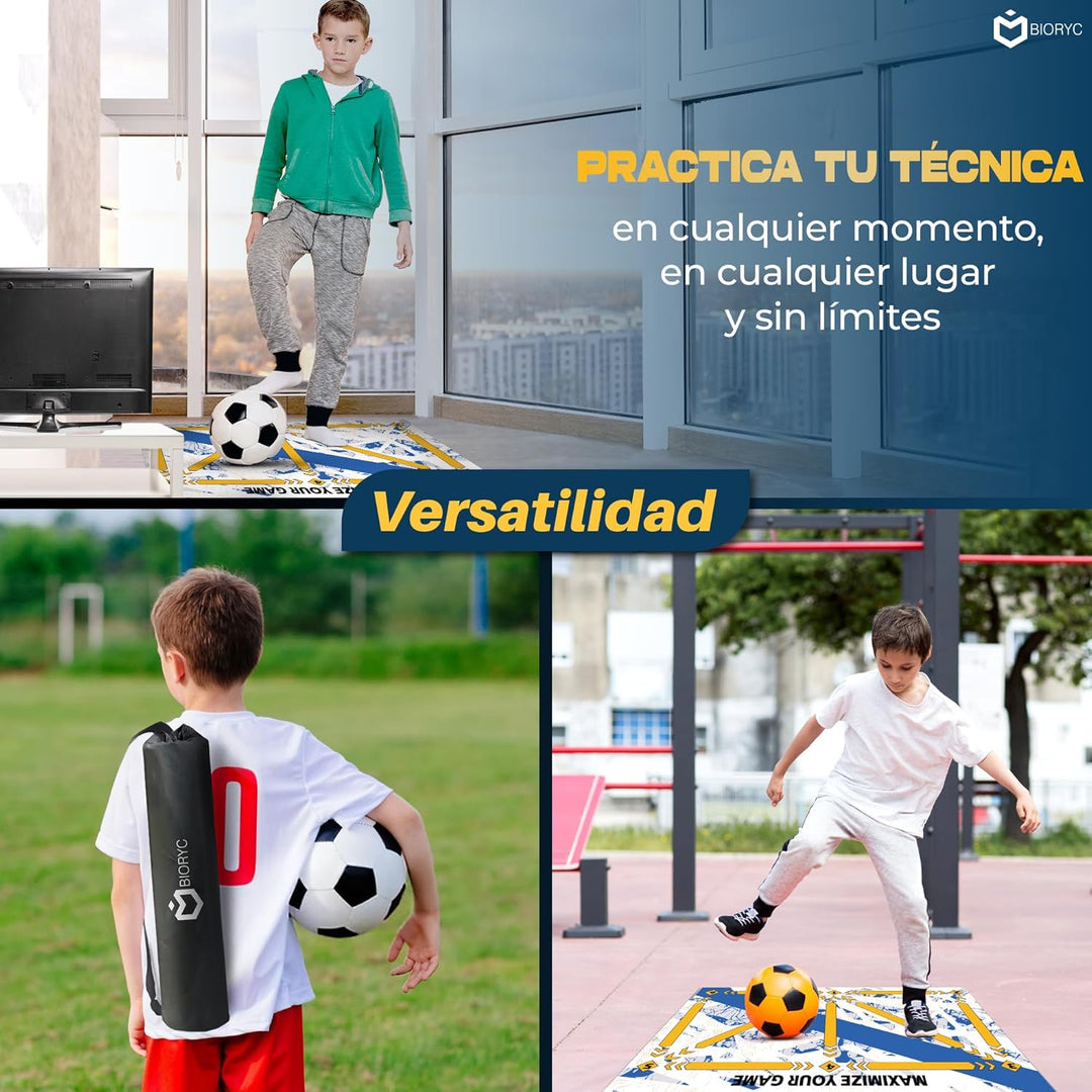Trainingsmatte für Fussball Diatomea + Trainingsvideos + Tragetasche | rutschfeste Fähigkeitsmatte 6