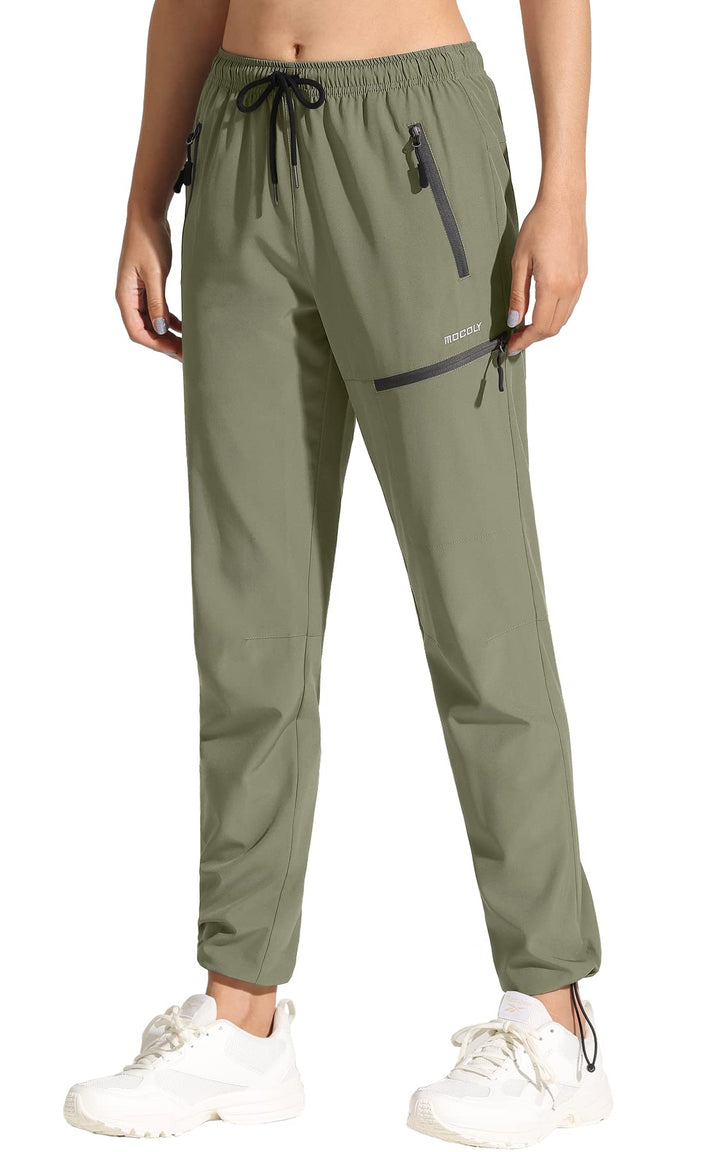 MOCOLY Damen Wanderhose Cargohose Wasserdicht Elastische Outdoorhose Cargo Jogginghose Trekkinghose