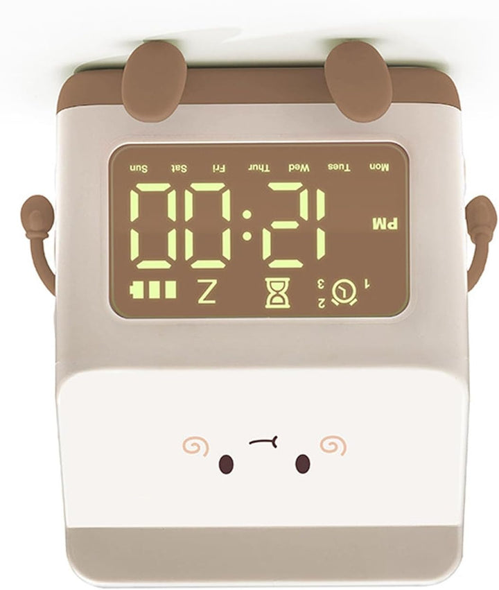 Tyenaza Lustiger Milchbox-Wecker, Studenten-Countdown-Cartoon-Wecker Für Kinder, Digital, Niedlicher