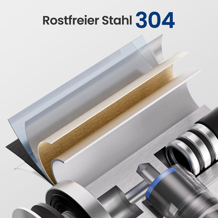 CECIPA Kaltwasserhahn aus Edelstahl, 360° drehbarer Wasserhahn nur Kaltwasser, Robuste Kaltwasser Ar