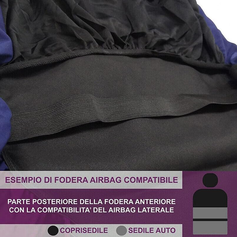 Rebeca Shop® Sitzbezüge Kompatibel für Aygo | Hergestellt in Italien | Set Vordersitzbezüge und Rück