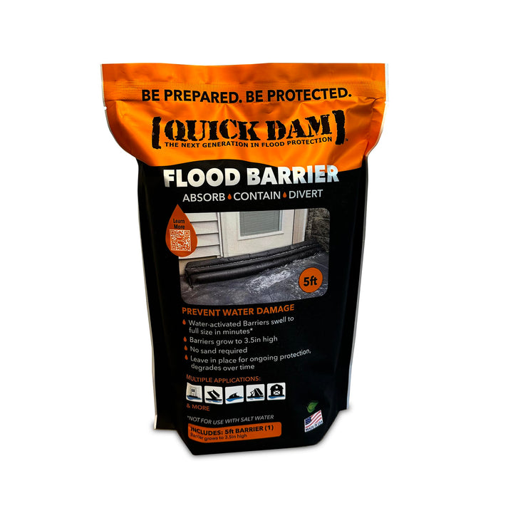 Quick Dam QD65-1 1 per Pack Flood Barrier, 5', Black by Quick Dam 5-ft Hochwassersperre, 5-ft Hochwa