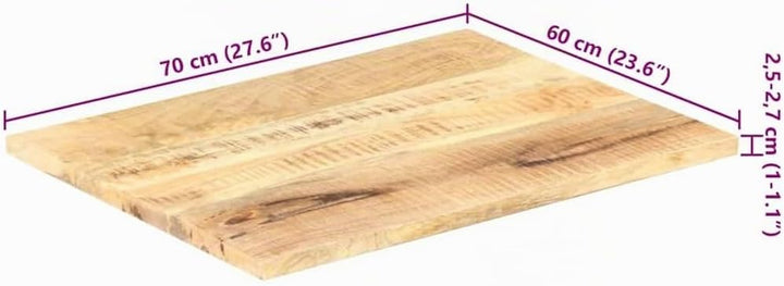 vidaXL Mangoholz Massiv Tischplatte Massivholzplatte Holzplatte Ersatztischplatte Holz Platte für Es