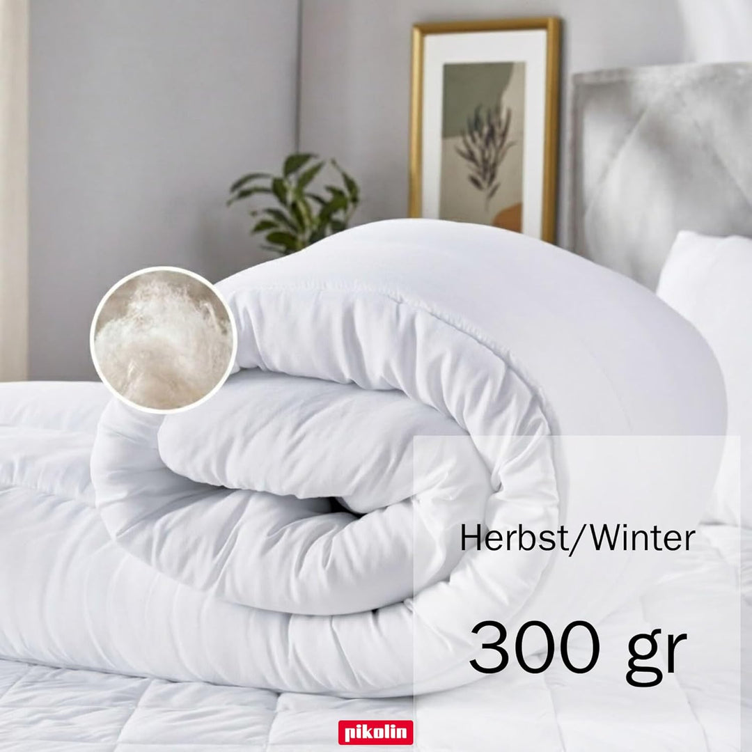 Pikolin Home - Faser-Duvet (300 g/m²) für Herbst/Winter Aloe-Vera Kissen 135/140 - 220 x 220 cm, Alo