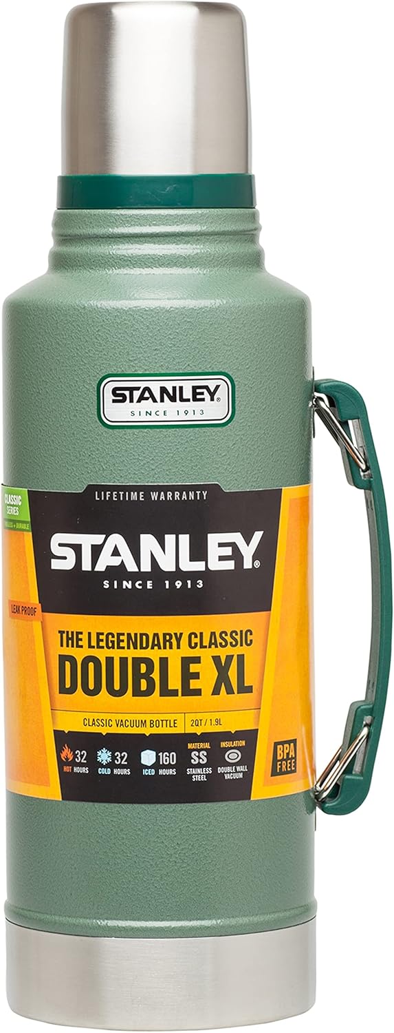 Stanley Classic Legendary Bottle 1.9L Hammertone Green-Edelstahl Thermosflasche-BPA-frei-Isolierflas