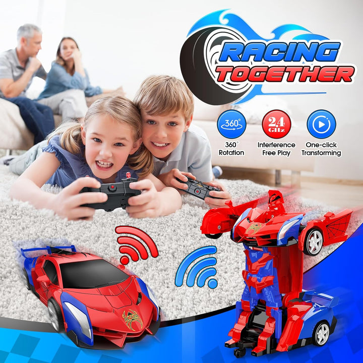 Braxel Ferngesteuertes Auto Transforming RC Spielzeug ab 3-12 Jahre, 2.4GHz Roboter Auto mit Fernbed