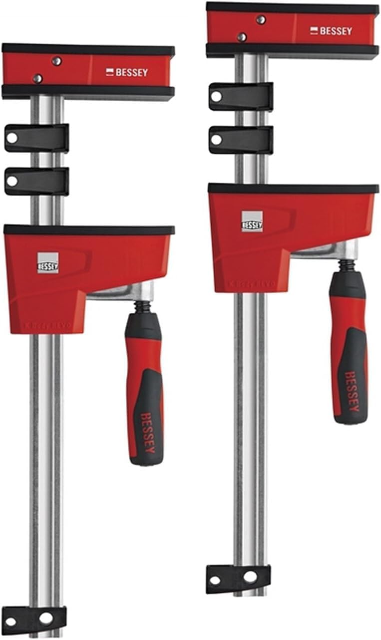 BESSEY 2x Korpuszwinge REVO KRE60-2K-SET, Spannweite 600 mm Ausladung 95 mm, Metallverstärktes Kunst