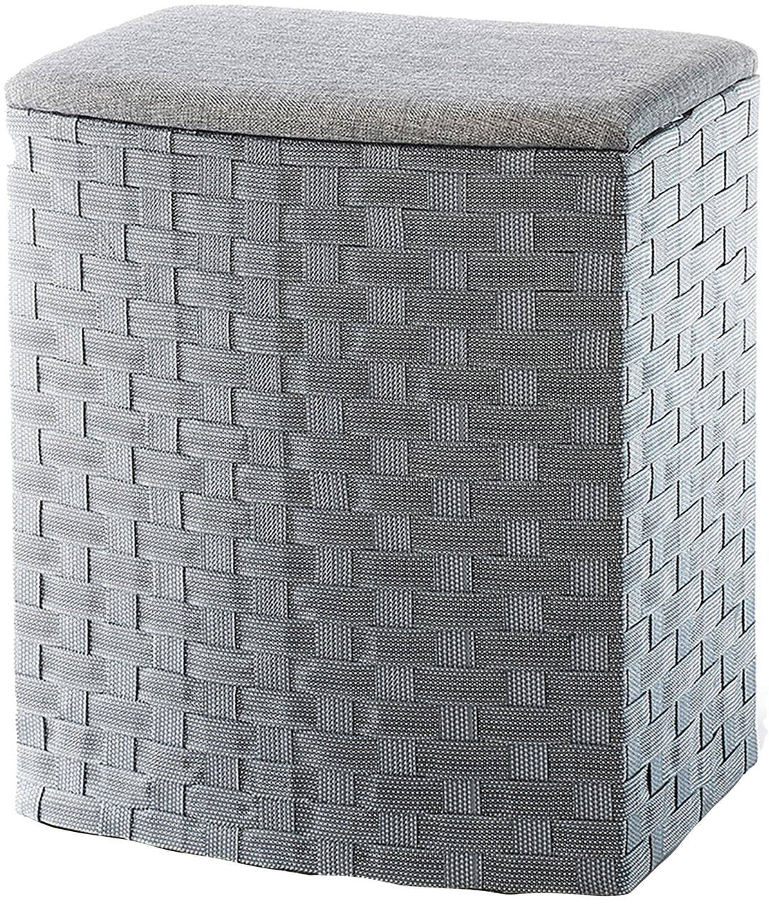 Kobolo Wäschebehälter aus Nylon | grau | 45x33x53 cm | robuster Wäschesammler | Wäschebox für Textil