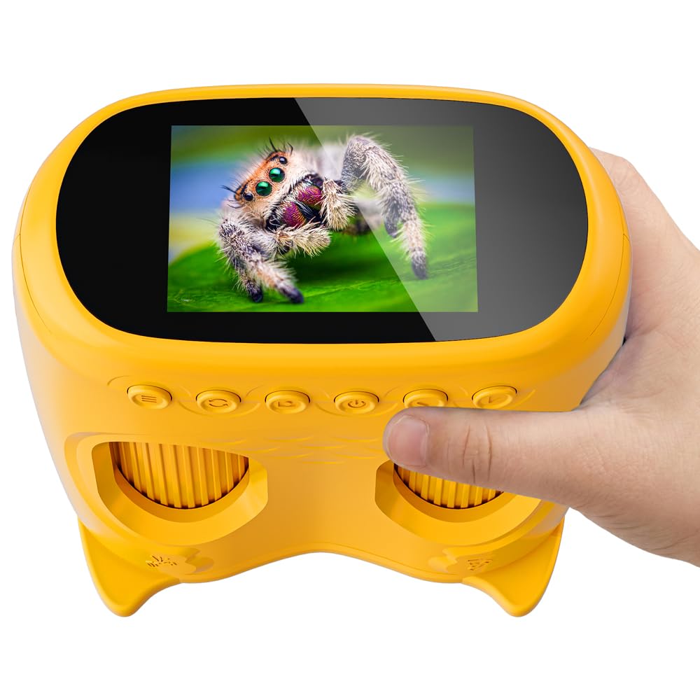 2-in-1 Digitales Mikroskop für Kinder und Teleskop, Temodu 4K 2.0" Bildschirm, 1000X USB tragbares T