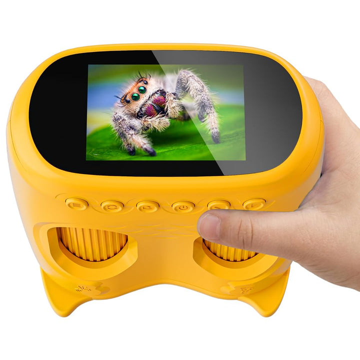 2-in-1 Digitales Mikroskop für Kinder und Teleskop, Temodu 4K 2.0" Bildschirm, 1000X USB tragbares T