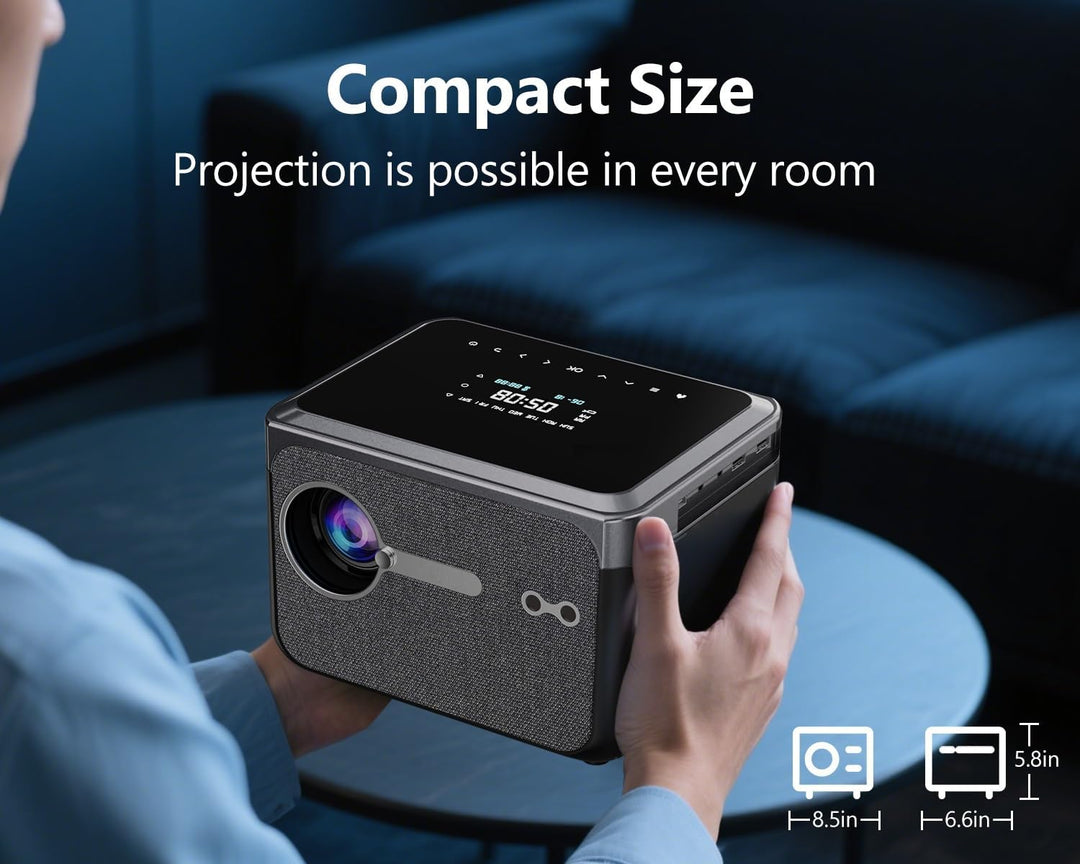 LED Beamer 4K Tragbarer Heimkino, 2026 CWEUG Smart Beamer mit YouTube, Android OS, DB Audio, NFC, Au