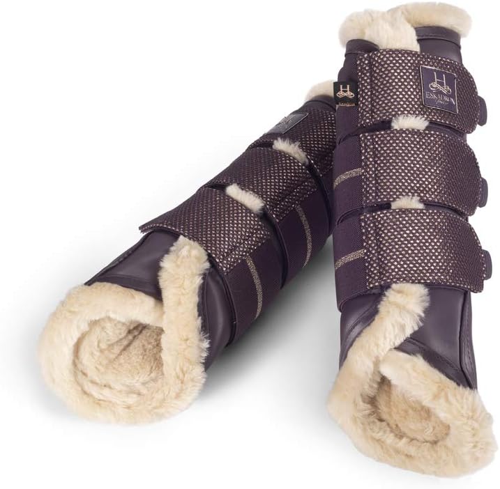 Eskadron Gamaschen FAUXFUR SOFTSLATE ivorygrey Heritage 20/21 Deep Berry XL, Deep Berry XL
