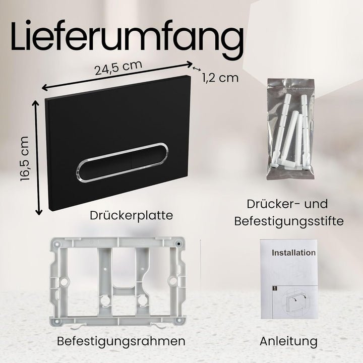 MYLAVABO Drückerplatte WC Betätigungsplatte passend für Geberit Sigma Vorwandelement für Geberit Spü
