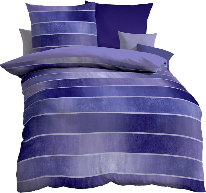 Kaeppel Mako-Satin Bettwäsche Timeless violett, 1 Bettbezug 135 x 200 cm + 1 Kissenbezug 80 x 80 cm