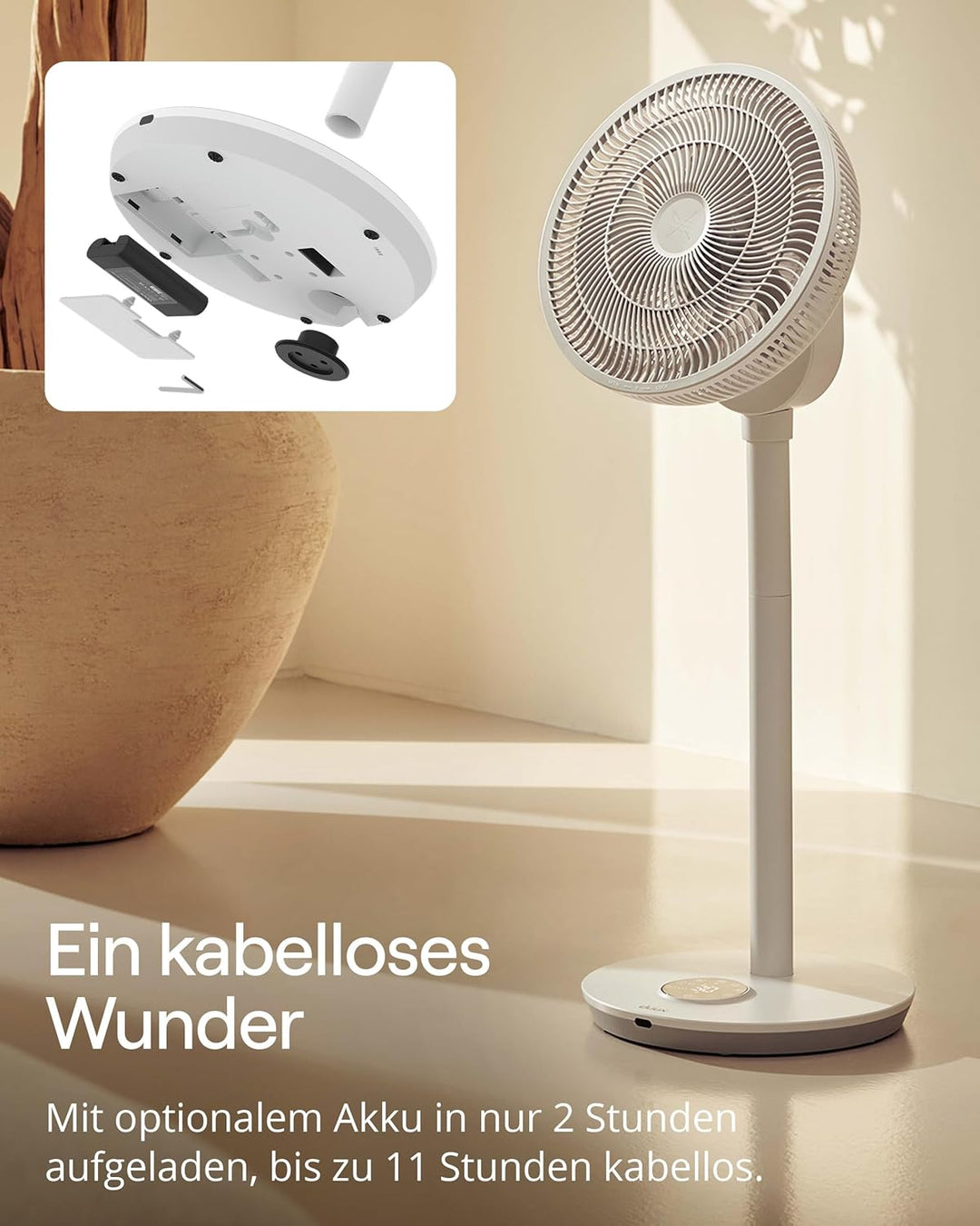 Duux Whisper Flex 2 Ventilator – Ultra Leise 13 dB – Nachtmodus & Timer – Höhenverstellbar (54–92 cm