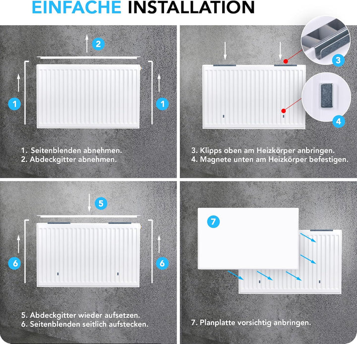Planheizkörper mit Planfront glatt - Mittelanschluss - Kompakt- & Ventilheizkörper - Typ 22 - inkl.
