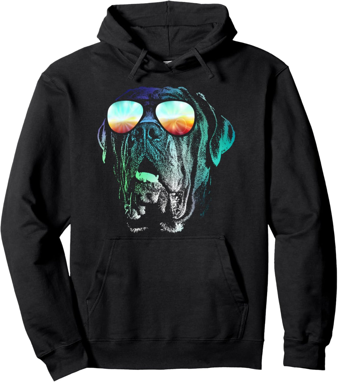 Retro Disco Dog Cane Corso Pullover Hoodie
