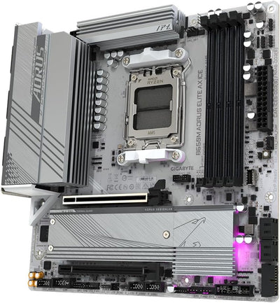 Aorus B650 AORUS Elite AX Ice (Sockel AM5/B650/DDR5/S-ATA 6Gb/s/Micro ATX)