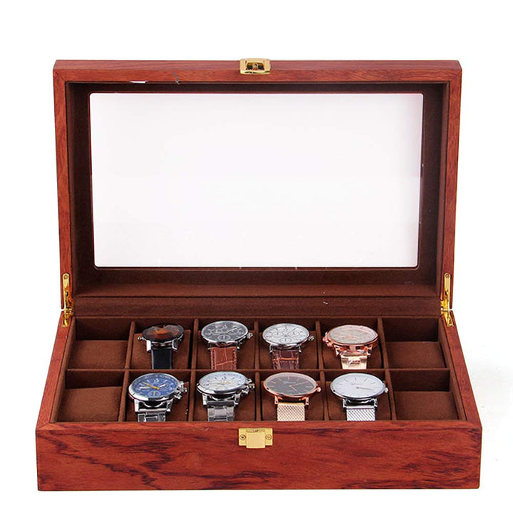 soudesileim 12 uhren aufbewahrungsbox holz, Uhrenbox mit Herausnehmbaren uhrenhalter, watch box mit