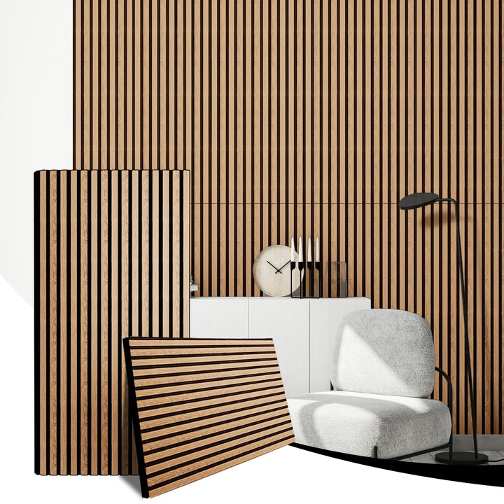 AKK-STAR Akustikpaneele 2er-Set - 1200 x 600 x 18 mm 1,44 m² Wandpaneele Holz - 3D Wandverkleidung m