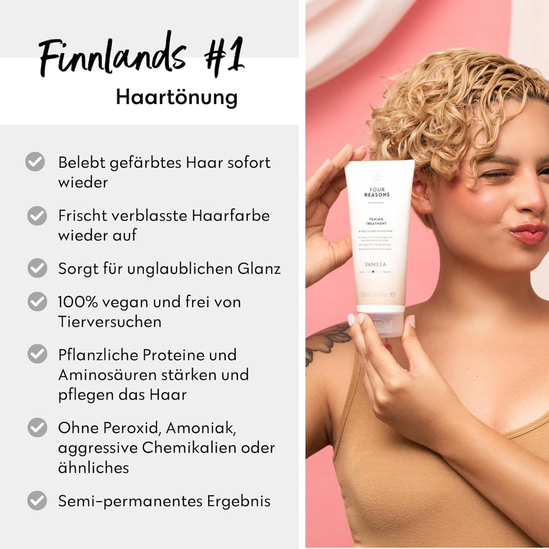 Four Reasons Hair Dye Conditioner - Vanilla Blonde - Natural Conditioner and Intensive Tint for Hair