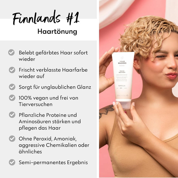 Four Reasons Hair Dye Conditioner - Vanilla Blonde - Natural Conditioner and Intensive Tint for Hair