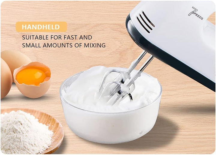 Teig Hand Mixer Set 100W 1.7L Rührmaschine Teigknetmaschine Stabmixer Küchenmaschinen, Rührgeräte, 7
