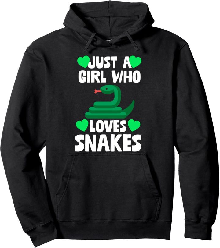 Just A Girl Who Loves Snakes - Snake Lover Gift Pullover Hoodie