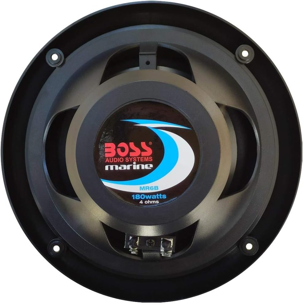 KIT-Set FÜR BOSS Audio Systems MR6B 2 Doppelkonus-Marinelautsprecher 6,5 Zoll 16,50 cm 165 mm 90 Wat
