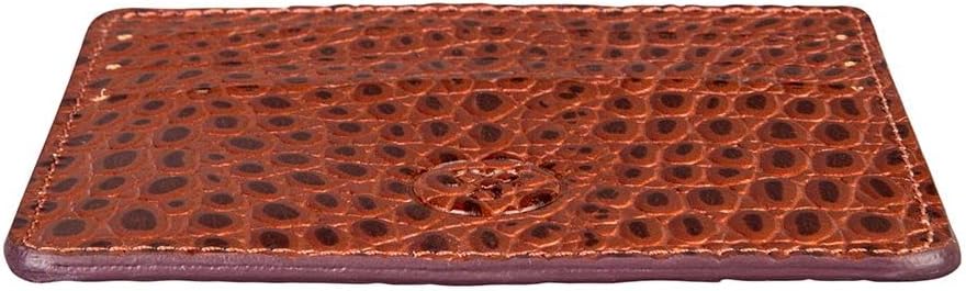 Maxwell Scott Herren Krokodil Optik Leder Kartenetui Marco in Braun Croco, Braun
