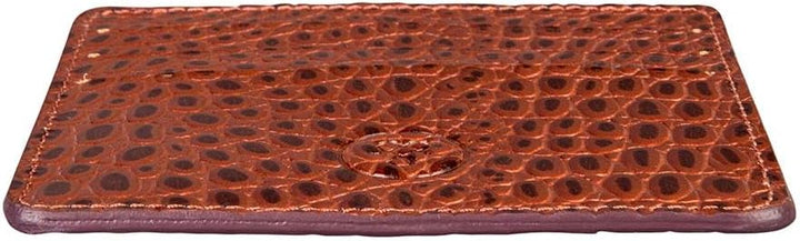Maxwell Scott Herren Krokodil Optik Leder Kartenetui Marco in Braun Croco, Braun