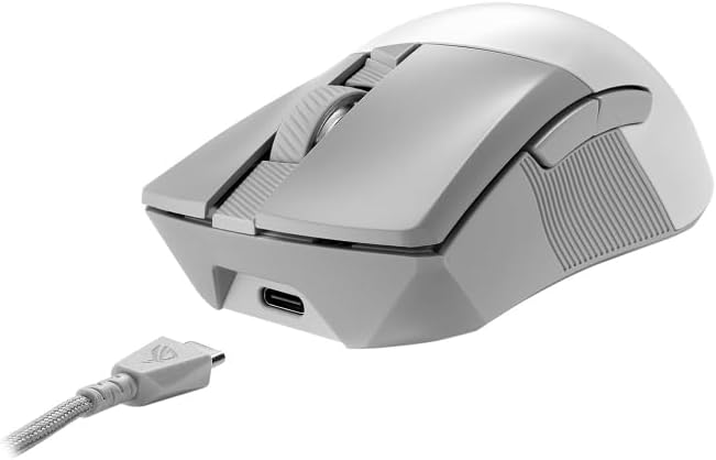 ASUS ROG Gladius III Wireless AimPoint White RGB Gaming Maus (optischer ROG AimPoint-Sensor, 36.000
