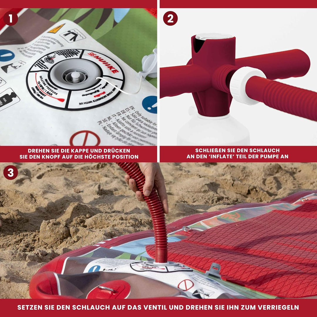Sup Pumpe Doppelhub - HUIIKE | Pumpe Stand Up Paddle 15 PSI, Luftpumpe Sup Handpumpe Stabil | Handpu