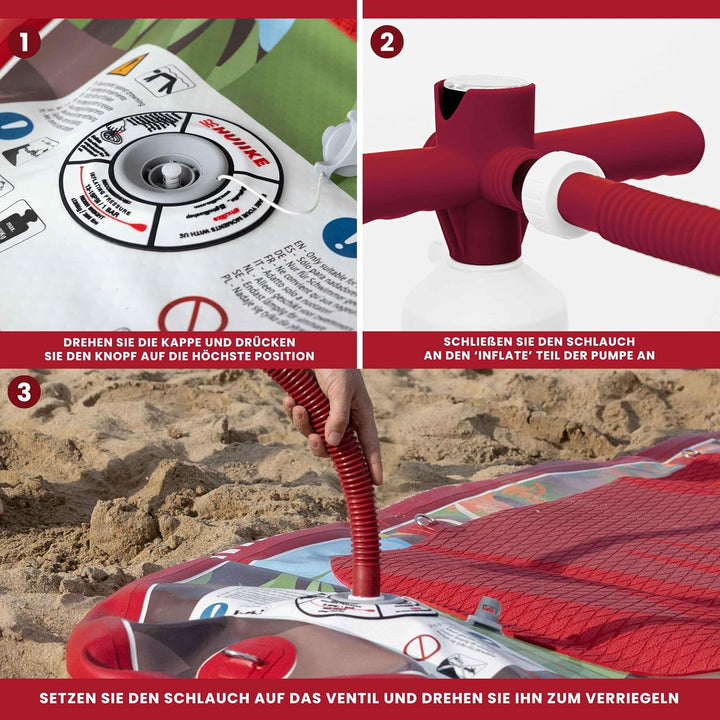 Sup Pumpe Doppelhub - HUIIKE | Pumpe Stand Up Paddle 15 PSI, Luftpumpe Sup Handpumpe Stabil | Handpu