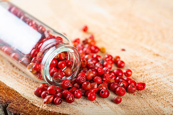 JKR Spices® 500g Rosa Pfeffer ganz - rosa Beeren Pfeffer - rote Schinus Pfefferkörner | ganze rote B