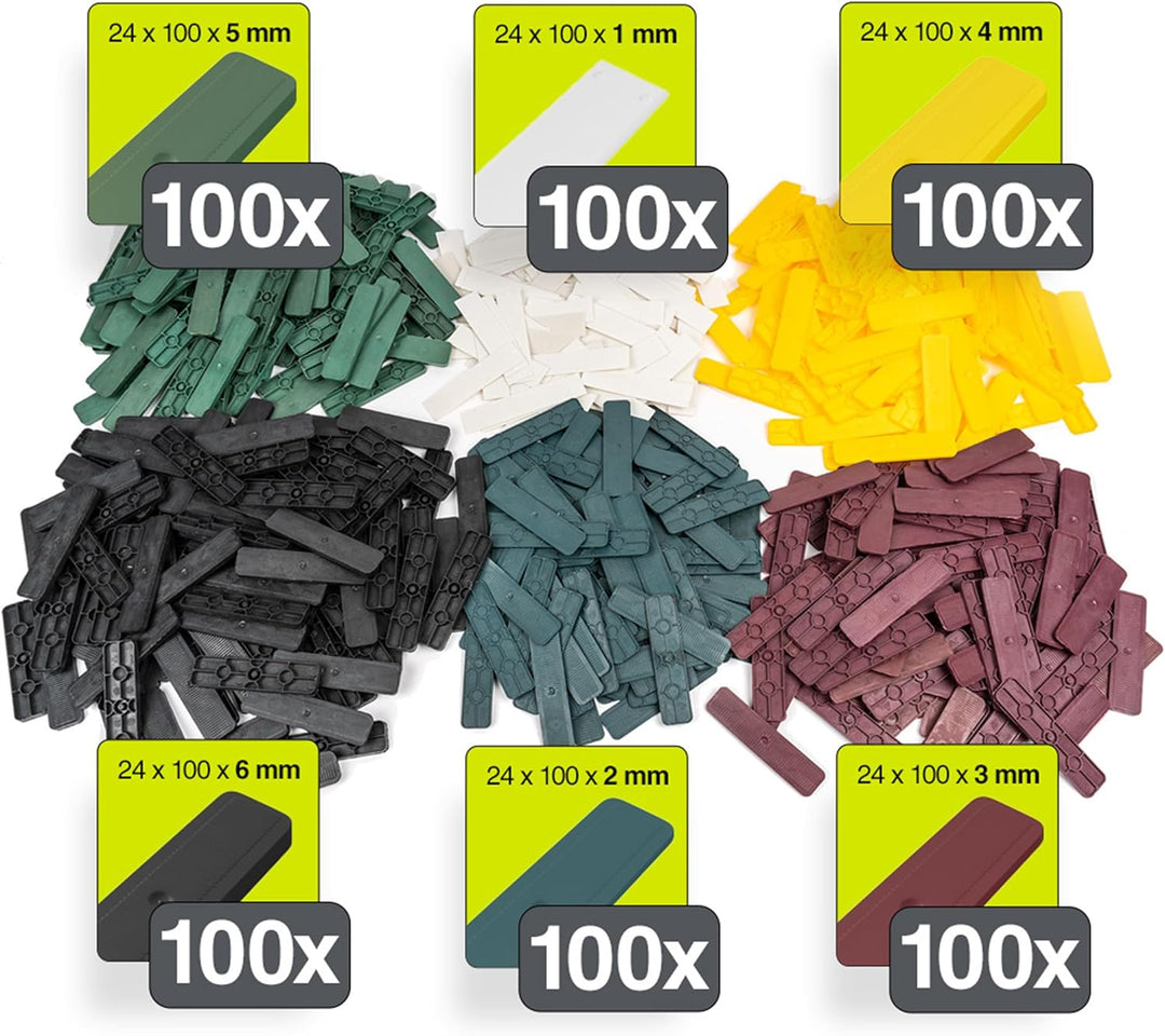 INNONEXXT® Premium Verglasungsklötze | 24 x 100 mm, 600 Stück | Made in Germany | Unterlegplatten, A