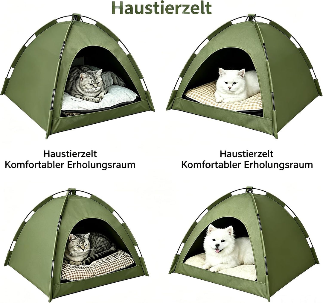 Tipi Zelt für Haustiere Hundezelt Katzenzelt mit Plüschkissen Haustierzelte Häuser für Katzen und Hu