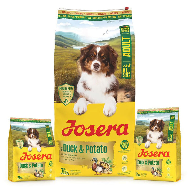 2 x 6,25 kg Josera Ente und Kartoffel Hundefutter - Sparpaket Ente (2er Pack), Ente