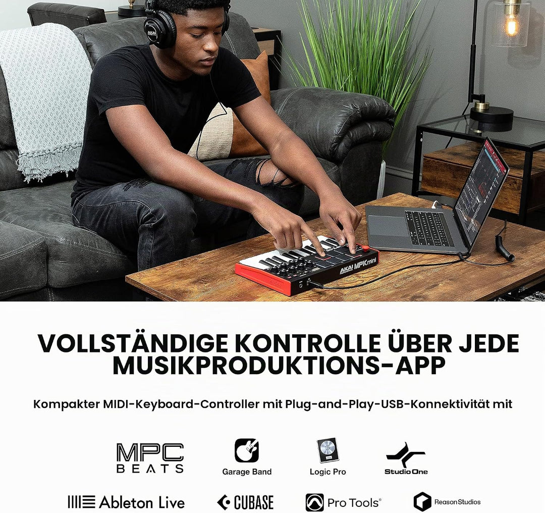 AKAI Professional MPK Mini MK3 &amp; M-Audio BX3 – 25-Tasten USB MIDI Keyboard Controller, Drum Pads und